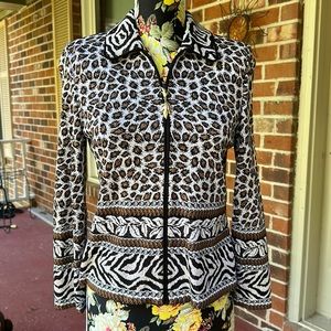 St John Couture Animal Print Jacket